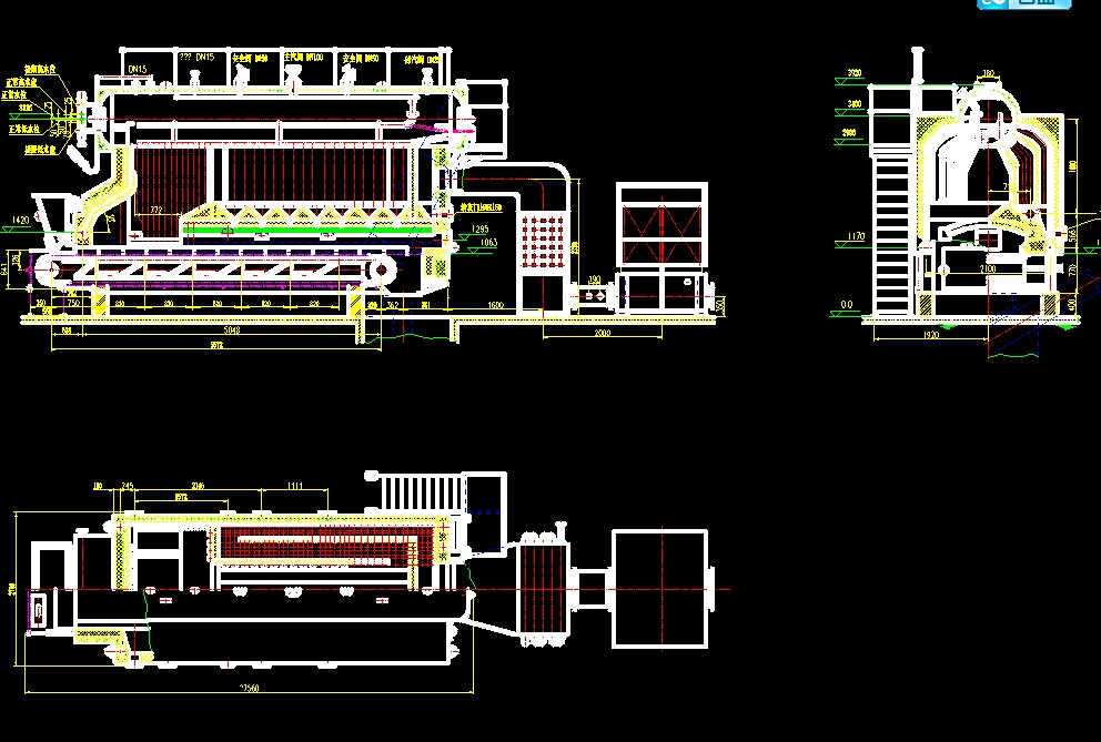 DZL4-1.25-WⅡ链条炉排锅炉（全套图纸） CAD图纸.jpg