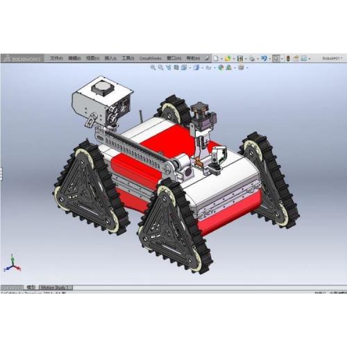 三角履带轮机器人车3D图纸(SolidWorks设计)
