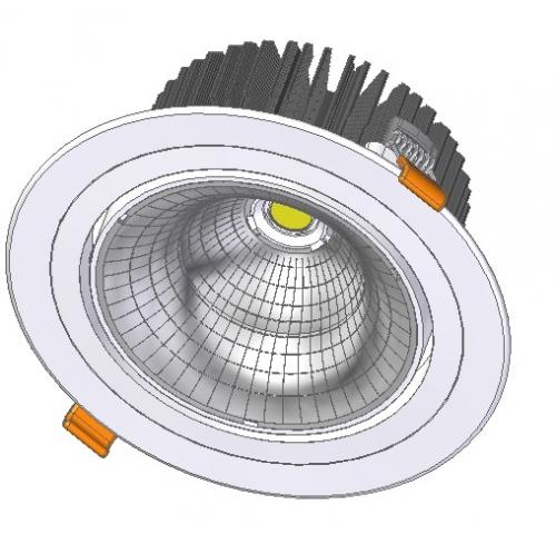 LED灯结构模型3D图纸 STP格式