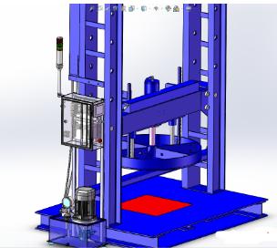 非标液压机3D数模图纸 Solidworks设计