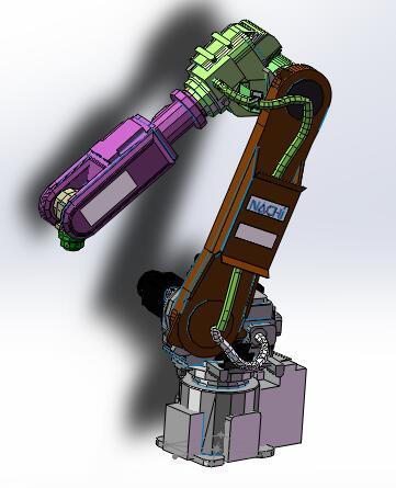 不二越MC20-01机器人三维模型图SW2012