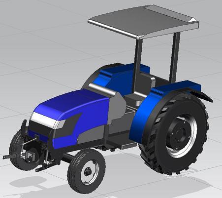TT50驱动前置拖拉机模型3D图纸 IGS格式