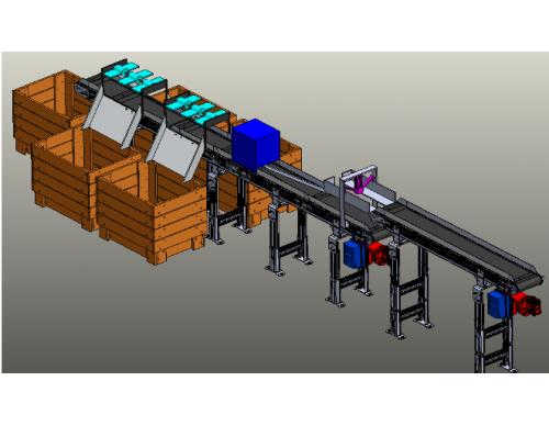 木材离析输送系统3D数模图纸 Solidworks设计