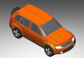 轿车外壳造型3D图纸 Solidworks设计