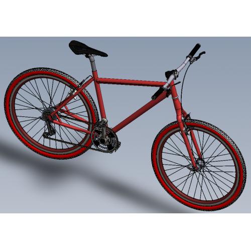 自行车模型3D图纸 Solidworks设计