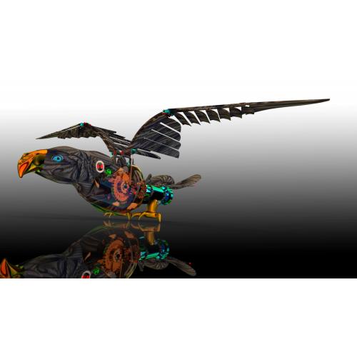 机械扑翼飞鸟机构3D图纸 Solidworks设计