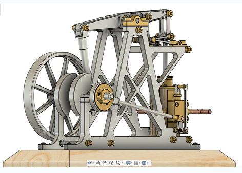 横梁蒸汽发动机3D图纸 f3d STEP格式