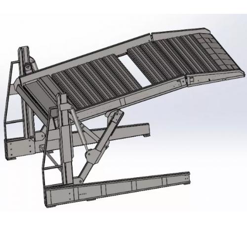液压俯仰立体车库3D图纸 Solidworks设计