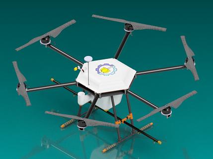 六轴农业无人机简易模型3D图纸 STP格式