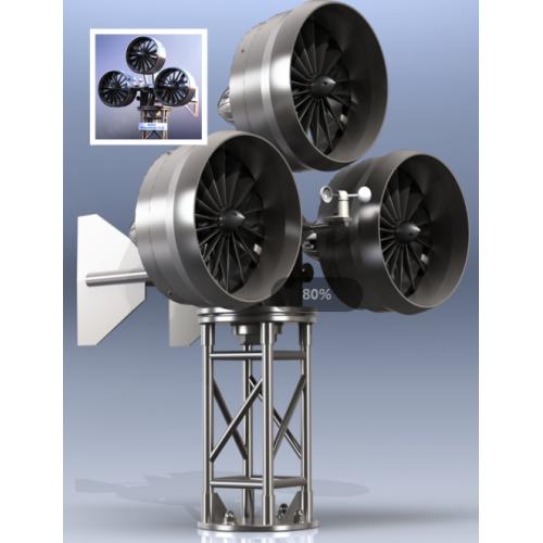 风力发电机模型3D图纸 Solidworks设计