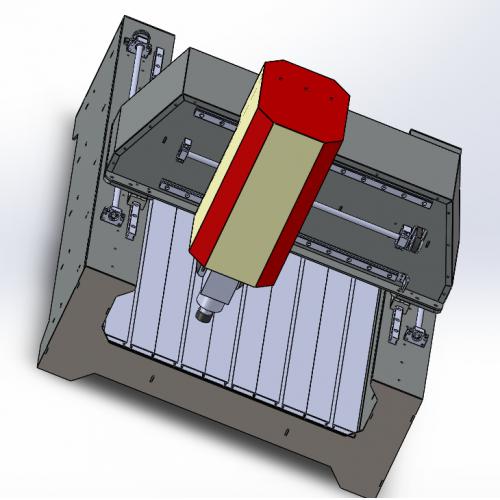 CNC数控雕刻机整体模型