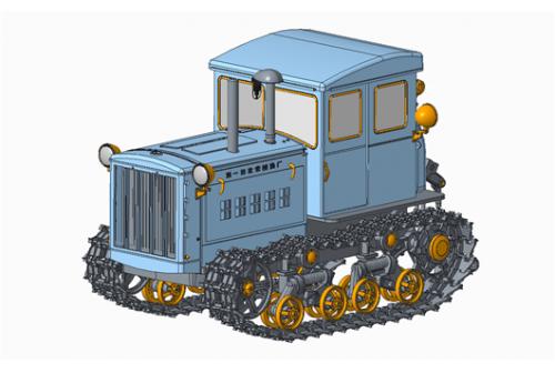 链轨拖拉机三维模型