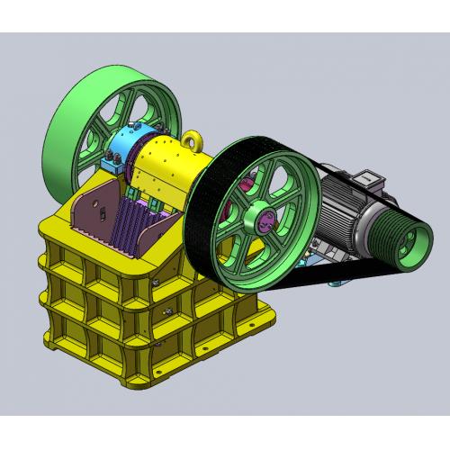 PE400X600颚式破碎机全套3D模型及总装(含动画)（SolidWorks+x_t）