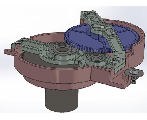 三直齿轮减速器3D数模图纸 STEP格式