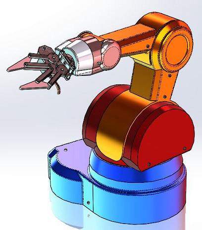 F6机器人手臂3D模型 solidworks设计