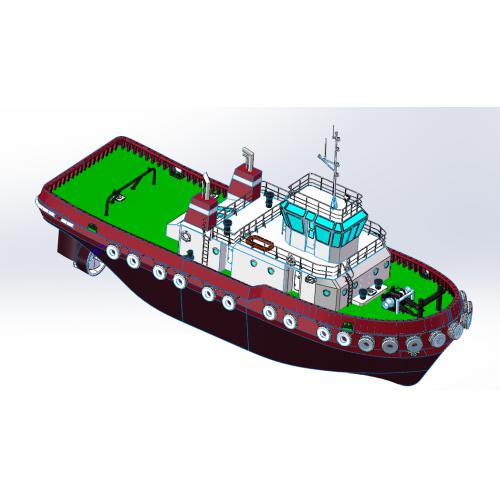 2x2400海上捕鱼船模型
