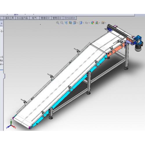 斜坡输送机-皮带输送机3D数模图纸 STP格式