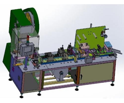 冲片刀自动化包装机3D图纸 Solidworks设计