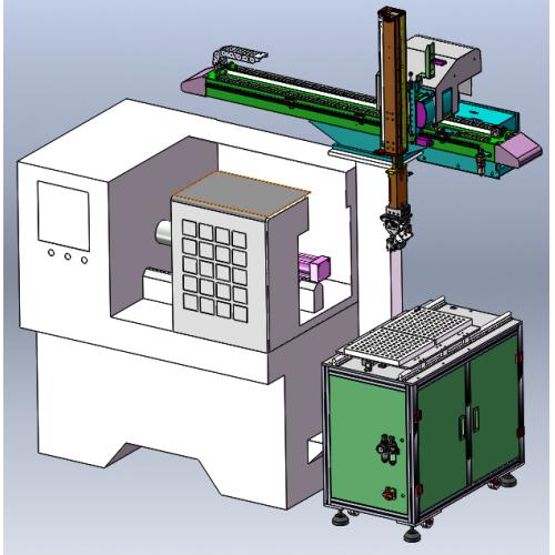 CNC数控车床上下料机械手(SW2D 3D)
