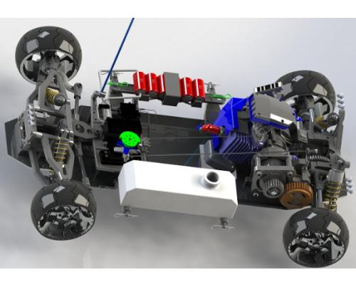 RC遥控四驱车 汽车赛车完整模型 solidworks设计
