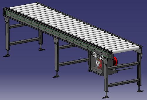 标准蓄电池输送机3D数模图纸 CATIA设计 附IGS格式