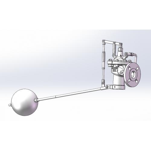 浮球式液压水位控制阀三维图