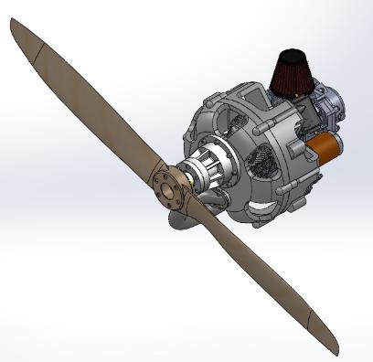 航空转子引擎发动机图纸 solidworks设计