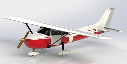 小型私人飞机模型3D图纸 Solidworks设计