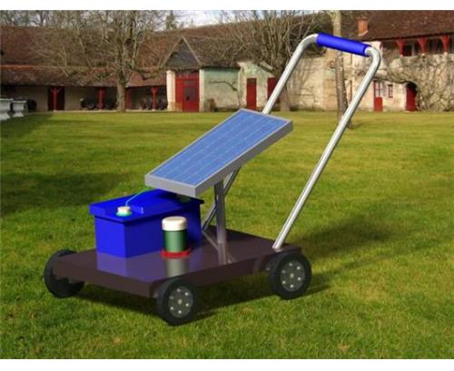 带太阳能电池的割草机创意设计
