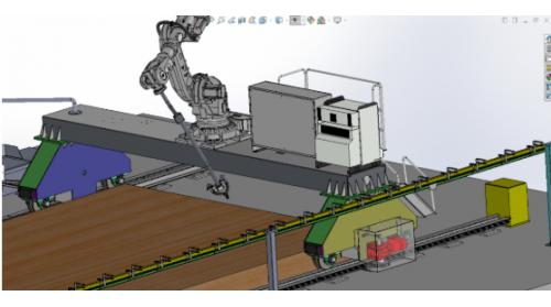 机器人自动化喷涂系统3D模型图纸 Solidworks设计
