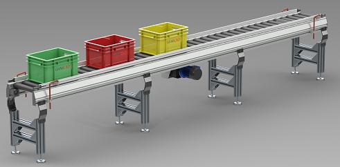 roller-conveyor滚筒输送机3D图纸 STP格式