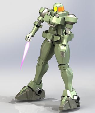Gundam W LEO高达机器人模型3D图纸 Solidworks设计