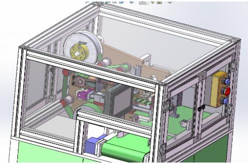 定模剥离模组全自动贴标机3D数模图纸 Solidworks设计 附STEP