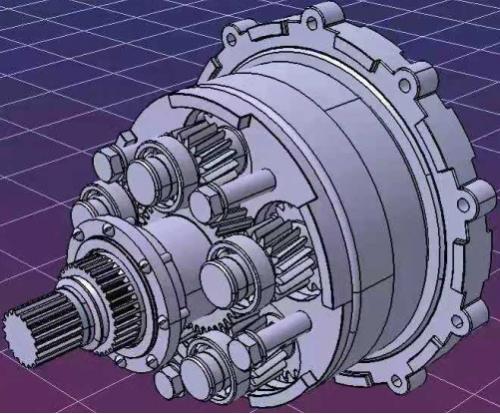 行星齿轮减速机3D模型图纸 STP格式