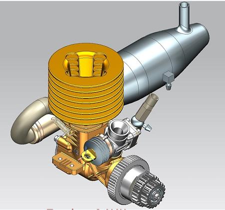 MKII Engine小型引擎发动机3D数模图纸 UG设计