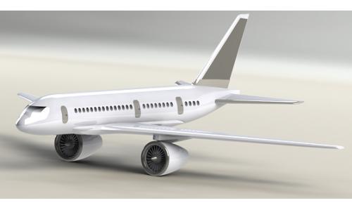 波音787飞机模型3D图纸 Solidworks设计