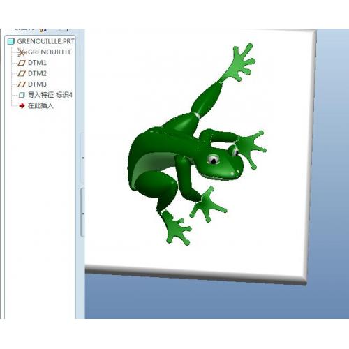 长腿青蛙PROE5.0外形三维图