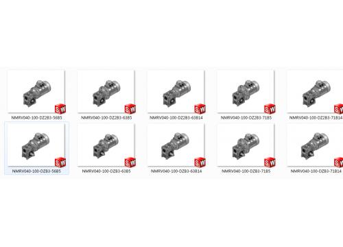 RV系列蜗轮减速机悬挂式安装模型  10种规格