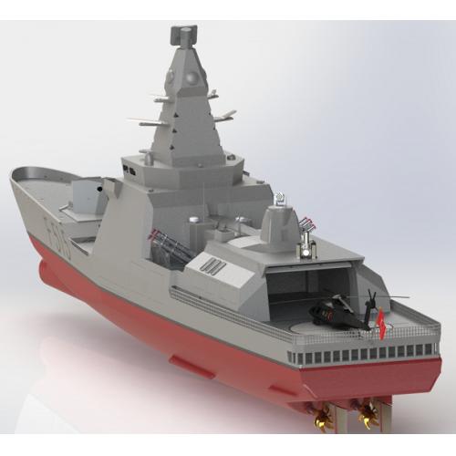 护卫舰船舶 舰艇模型3D图纸 STEP格式