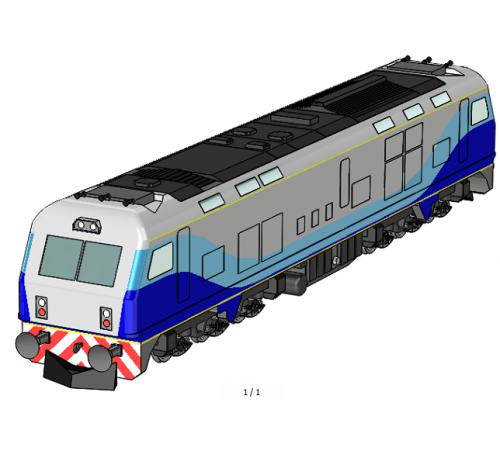 CKD8电动机车模型3D图纸 STEP格式