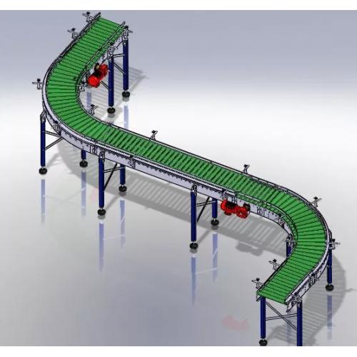 滚筒输送机 S型传送带模型3D图纸 Solidworks设计