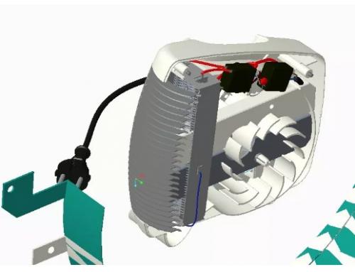 室内加热器模型3D图纸 PROE设计