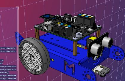mBot编程机器人车结构3D图纸 STP格式