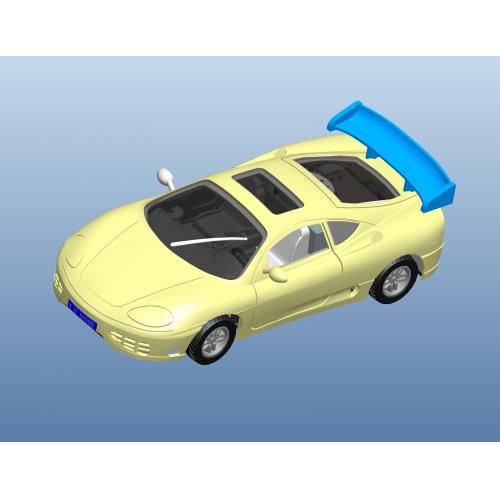 PROE5.0全参法拉利玩具汽车（有机械结构）