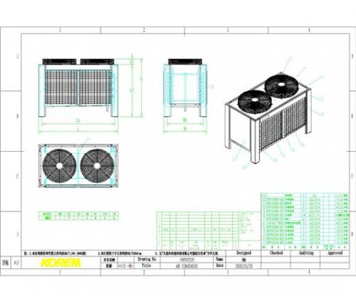 风冷冷凝器20HP钣金图