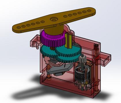 伺服马达伺服电机(含内部结构)3D图纸 Solidworks设计