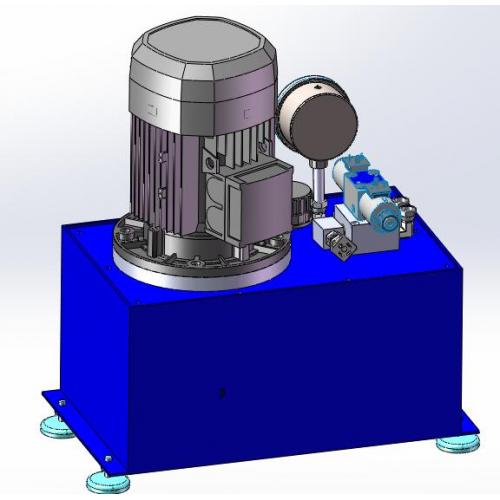 液压泵站SolidWorks设计模型