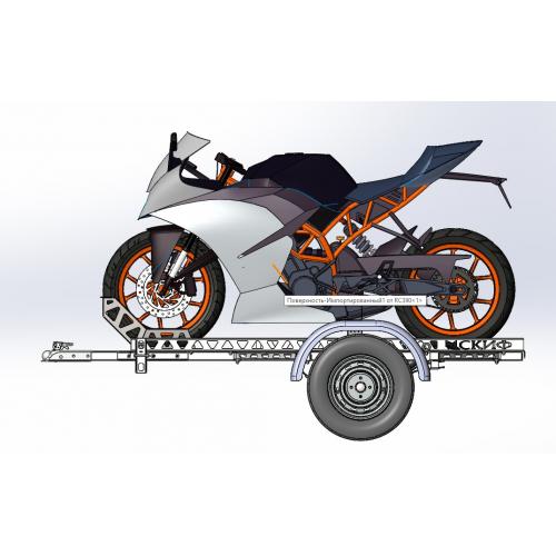 摩托车拖车3D图纸 x_t step格式