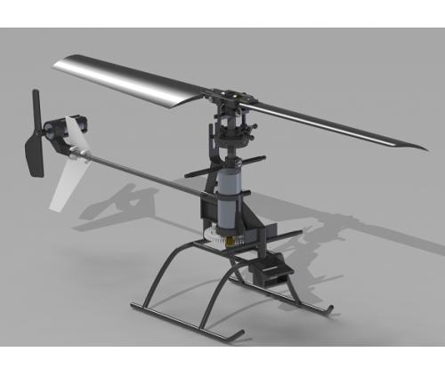 简易RC遥控飞机模型框架3D图纸 Solidworks设计