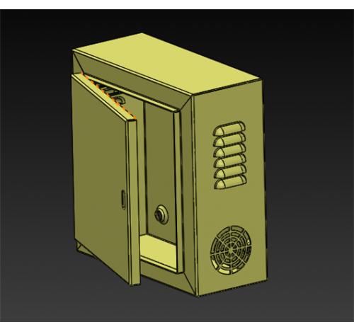 电气箱电控箱三维图模型